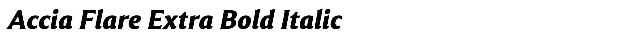 Accia Flare Extra Bold Italic image
